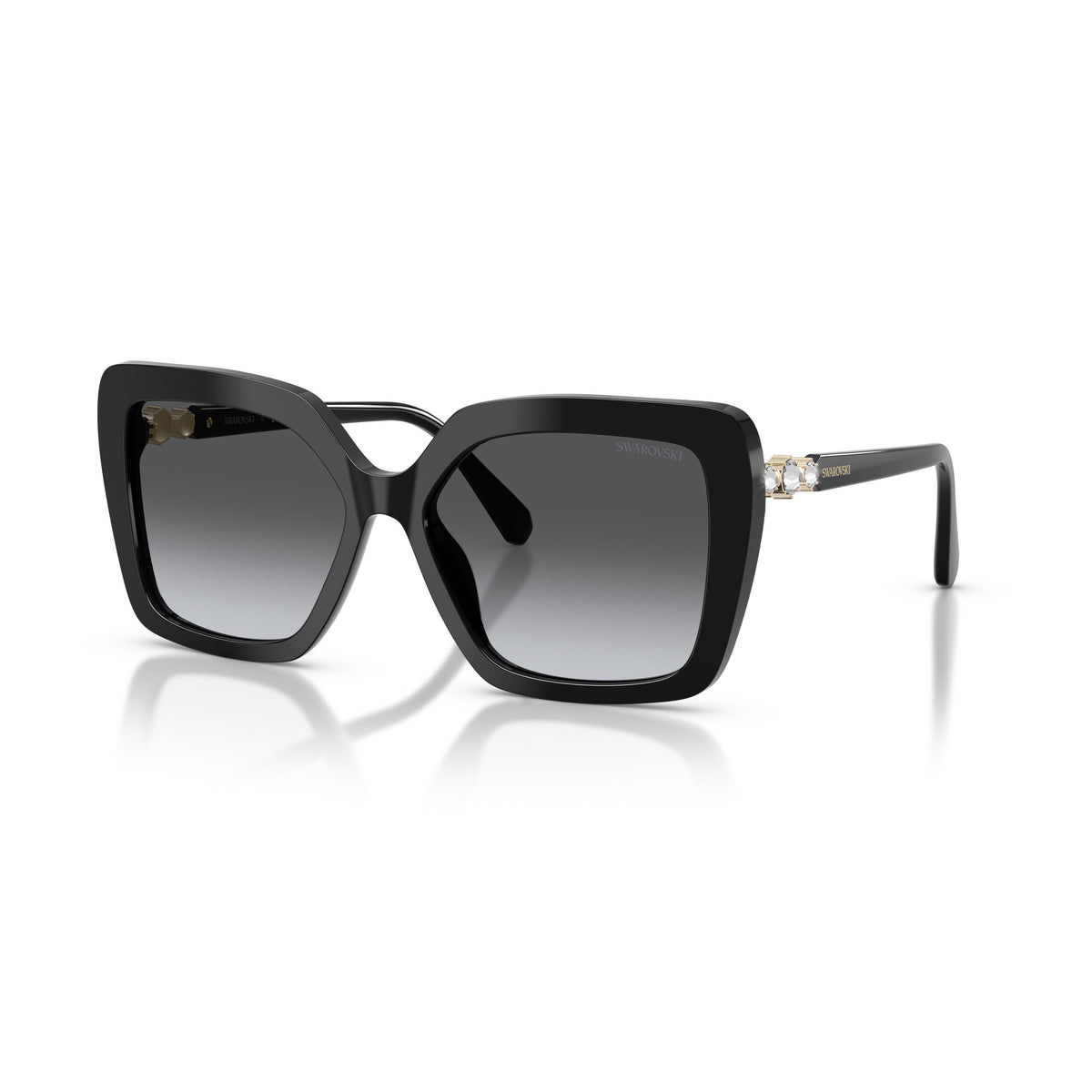 0Sk6049 Oversized Square Sunglasses with Gold Accents