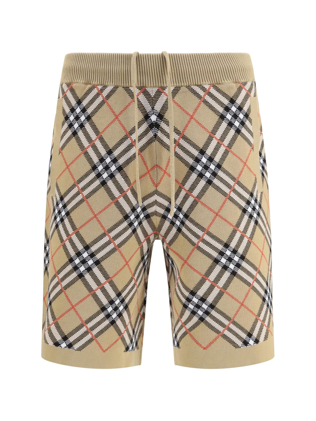 Burberry Men Check Cotton Blend Shorts