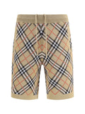 Burberry Men Check Cotton Blend Shorts