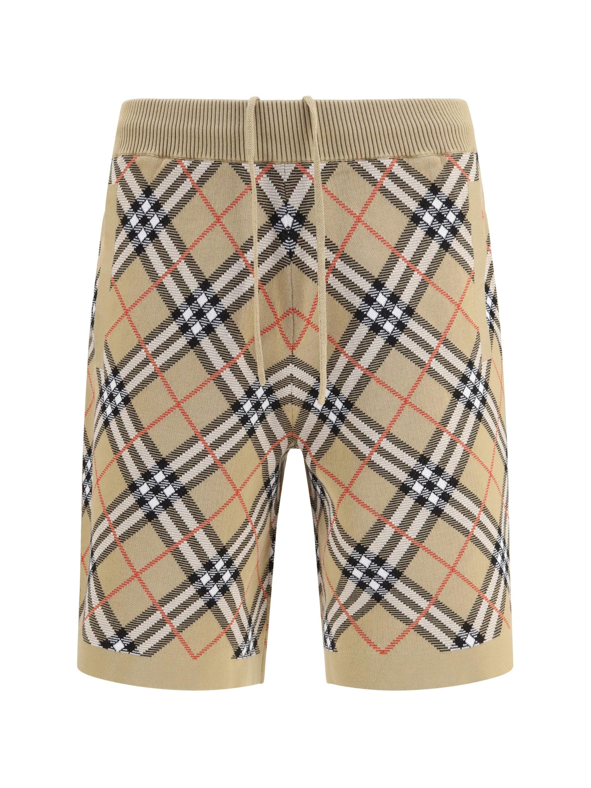 Burberry Men Check Cotton Blend Shorts