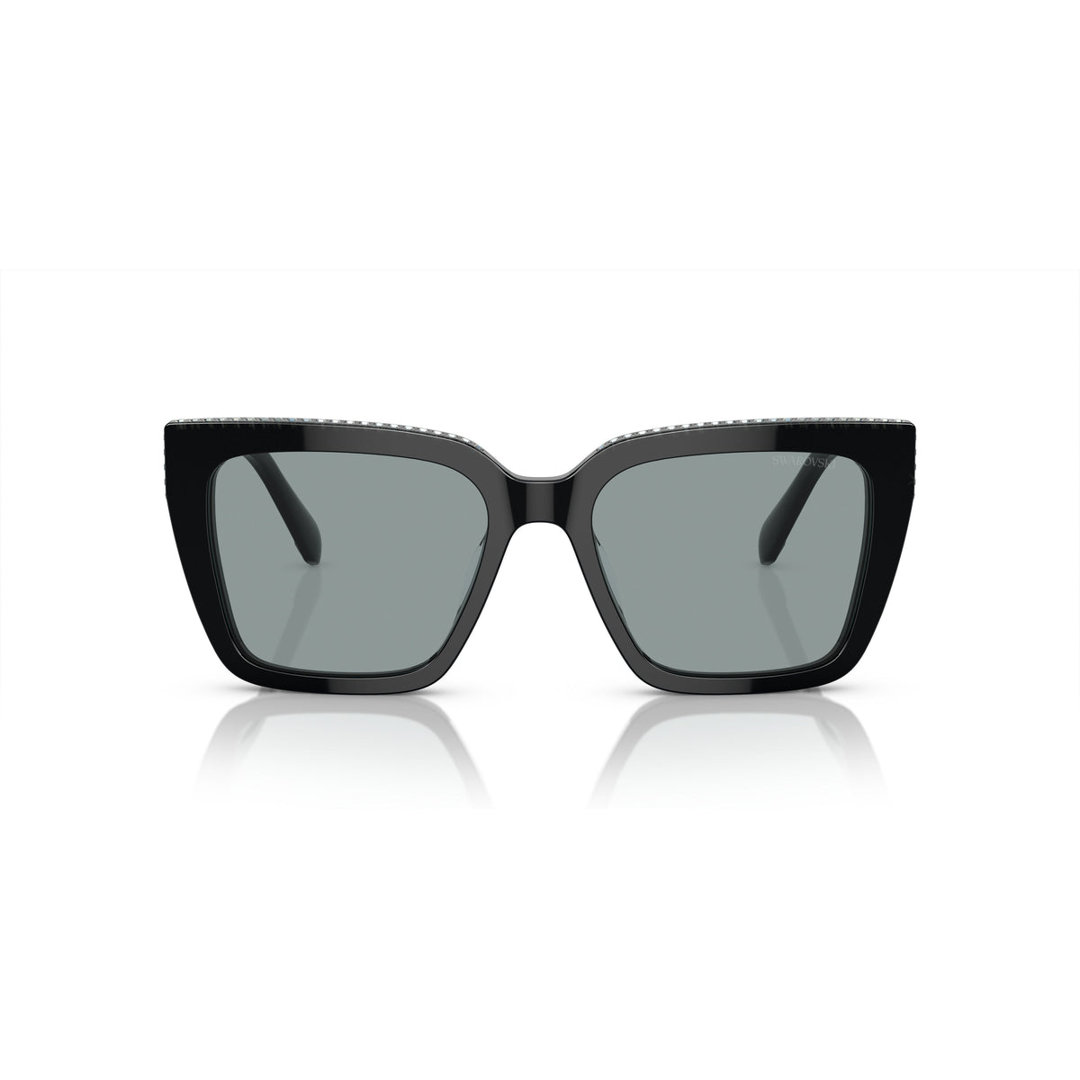 0Sk6013 Oversized Square Frame Sunglasses with Crystal Embellishments