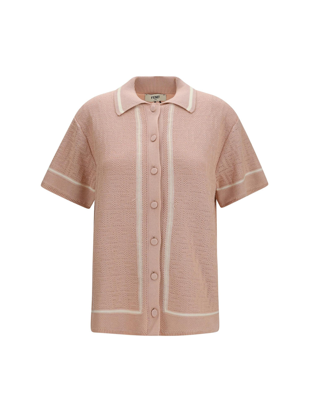 Fendi Women Ff All-Over Crochet Shirt