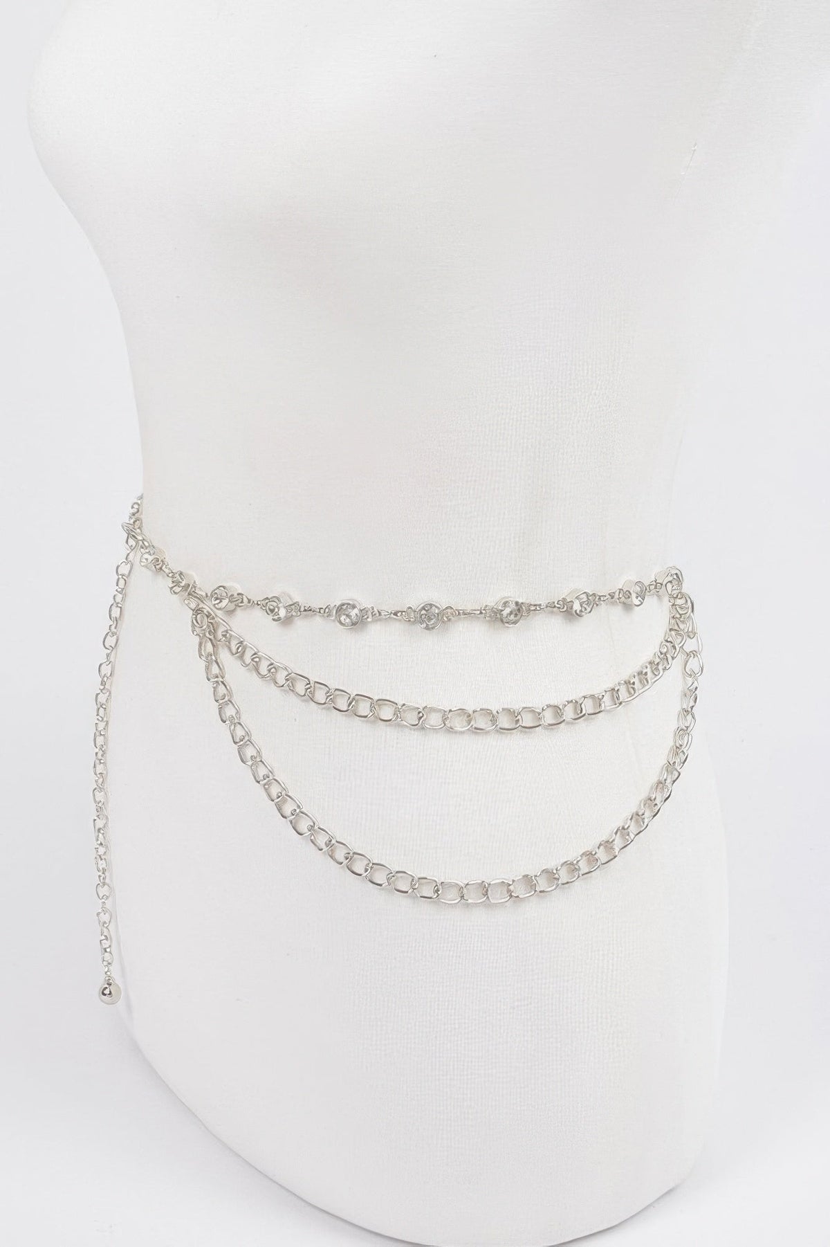 Sparkling Rhinestone Chain Waist Belt
