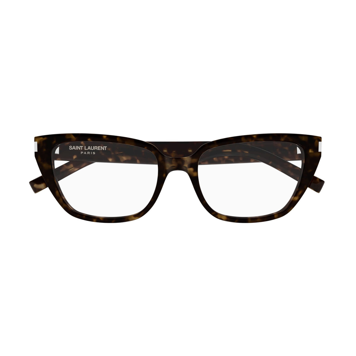 Rectangular Cat-Eye Sunglasses With Tortoiseshell Pattern And Silver Accents