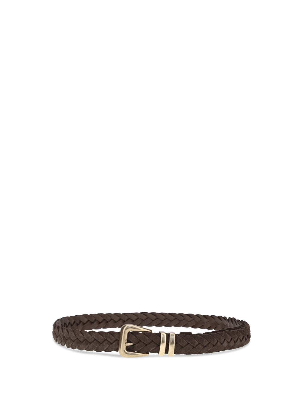 Brunello Cucinelli Men Leather Woven Belt