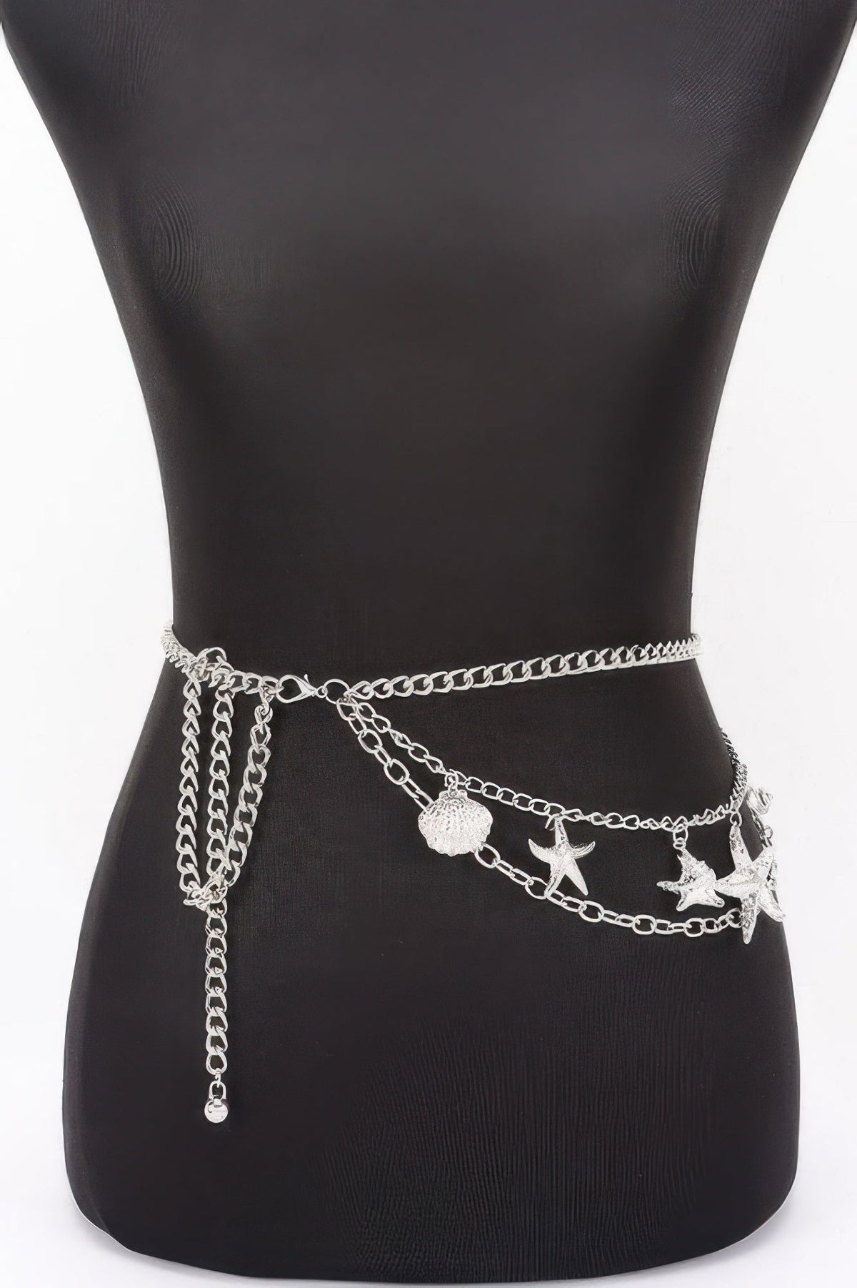 Seashell Starfish Layered Chain Belt