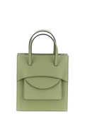 Green Pocket M Leather Handbag