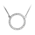 Rhodium Brass Necklace with Top Grade Crystal in Clear
