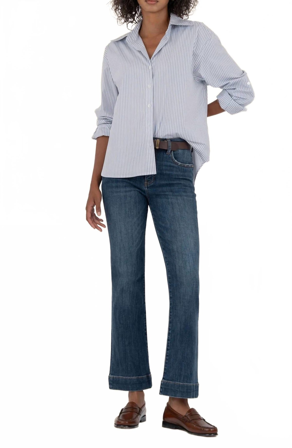 Kelsey High Rise Ankle Flare Jeans In Vibrant Wash