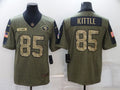 Men's San Francisco 49ers George Kittle #85 Brown Authentic Game jersey