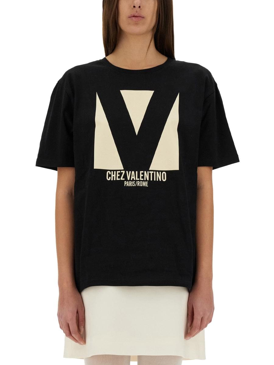 Valentino Women "Chez Valentino" Print T-Shirt
