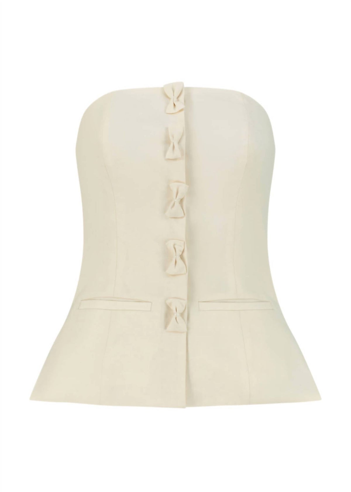 Olivia Strapless Top In Cream