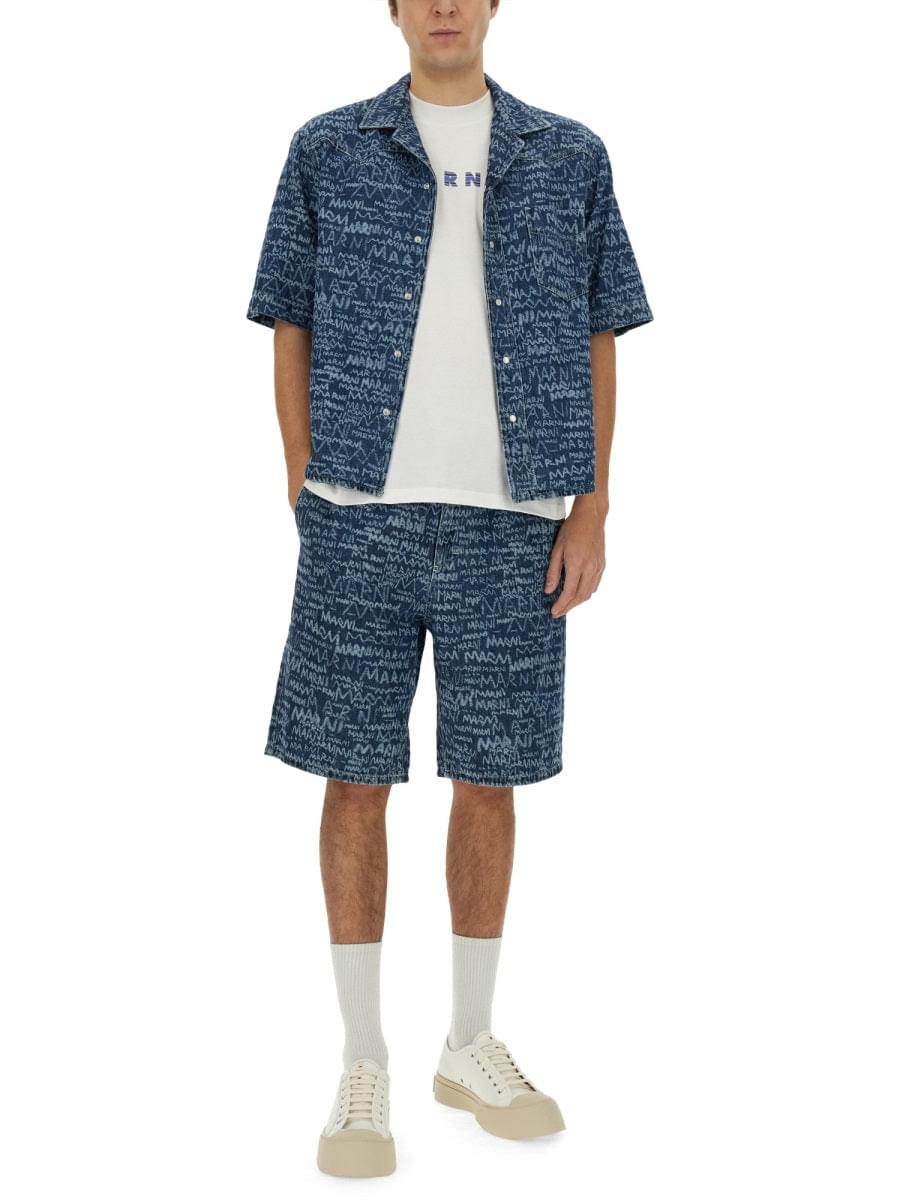 Marni Men Short In Denim