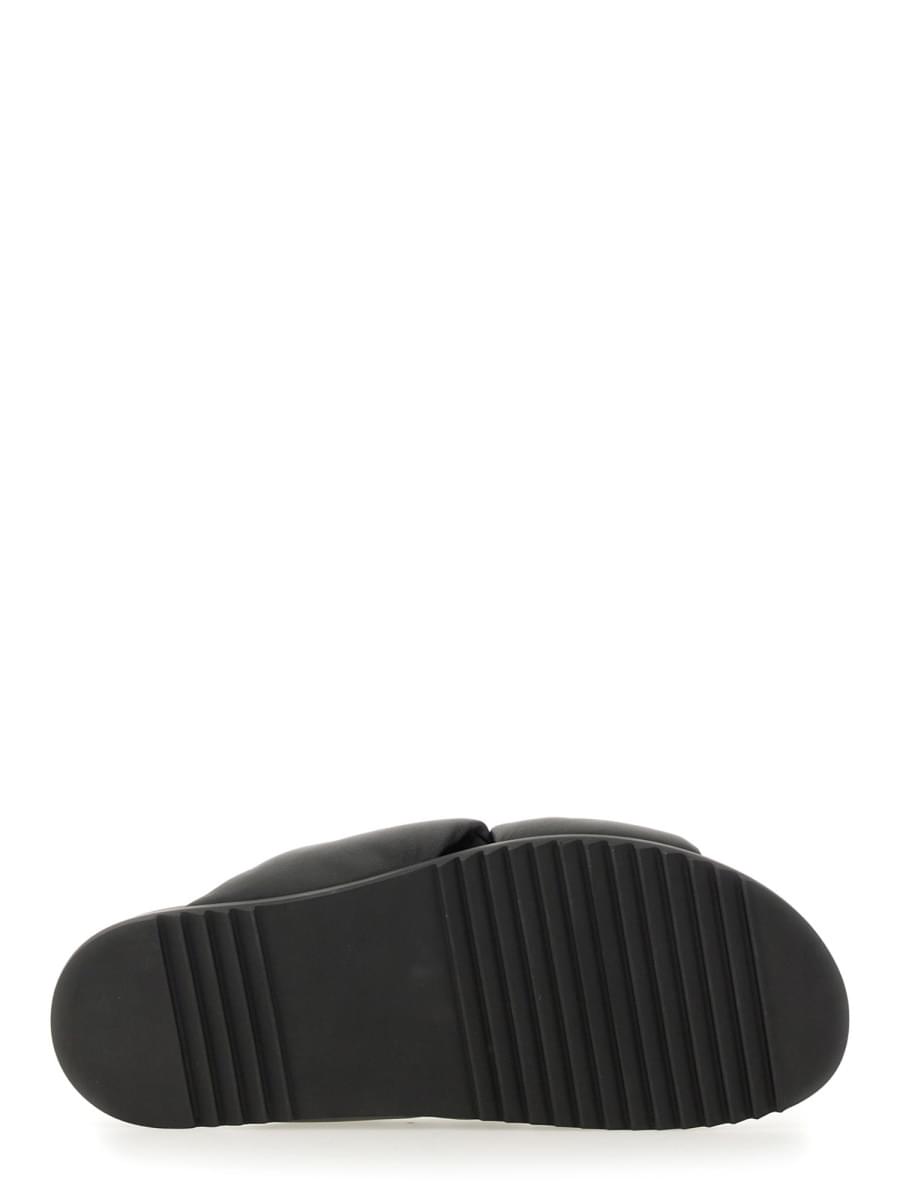 Rick Owens Men Leather Slide Sandal