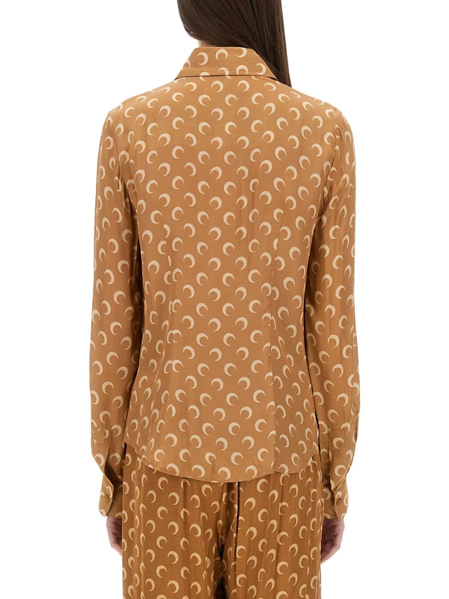 Marine Serre Women "Moon" Satin Shirt