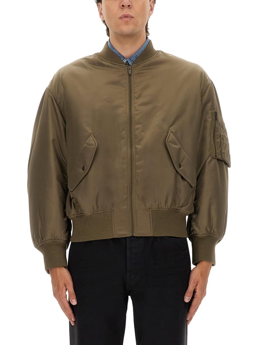 Saint Laurent Men Water-Repellent Bomber Jacket