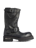 Balenciaga Women Venom Boots In Worn-Out Effect Leather
