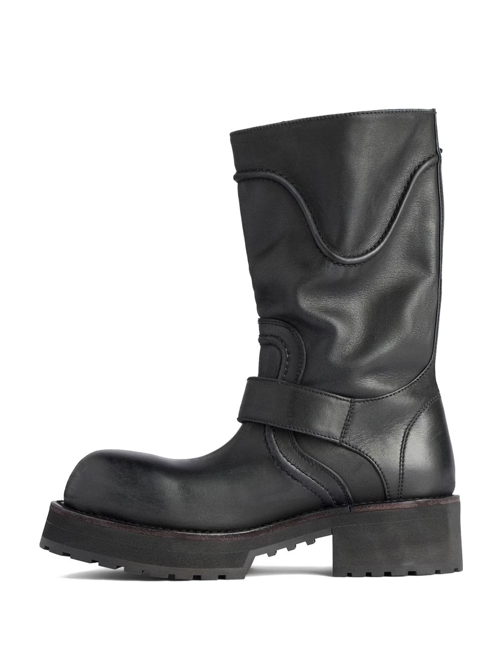Balenciaga Women Venom Boots In Worn-Out Effect Leather