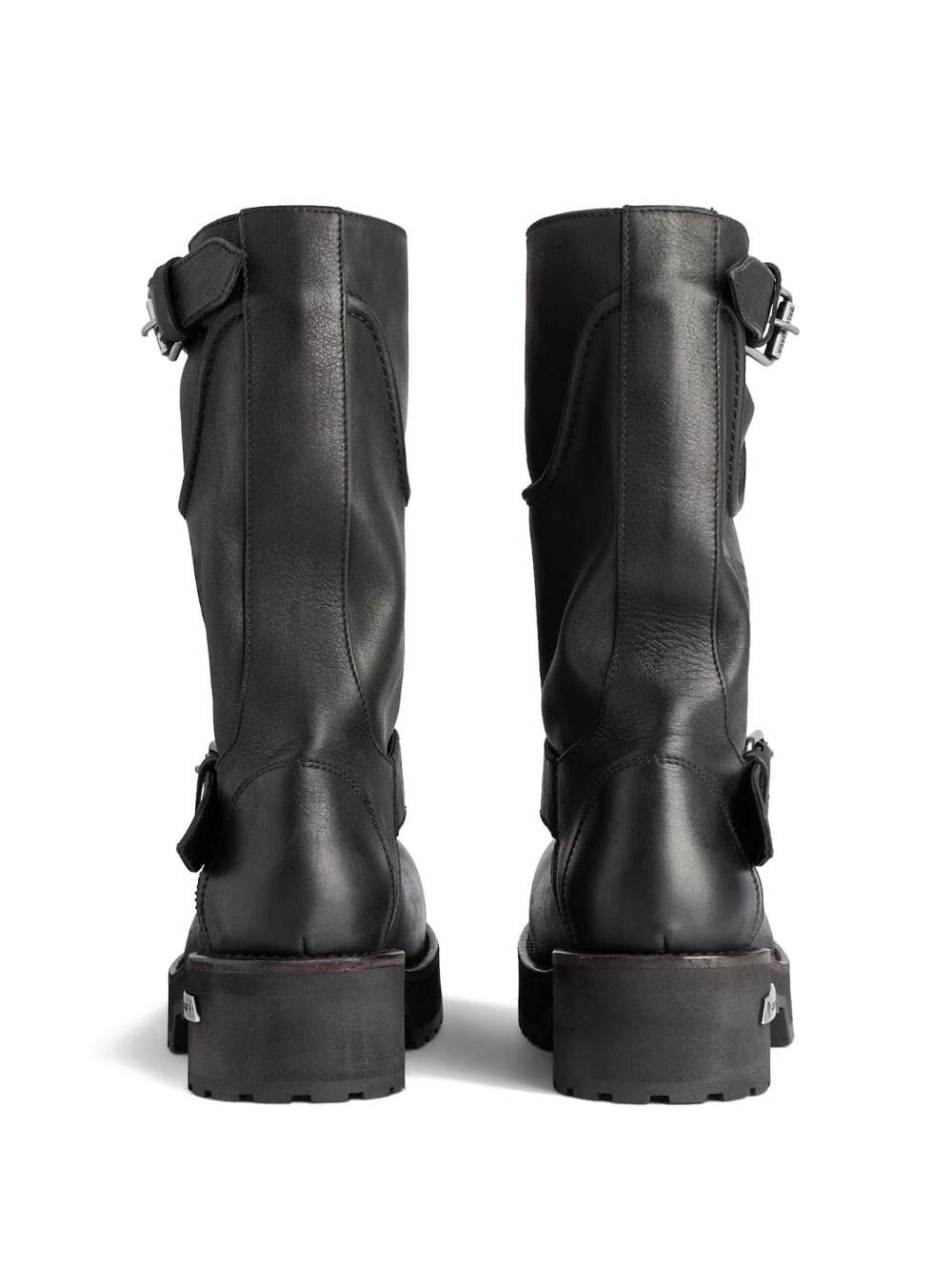 Balenciaga Women Venom Boots In Worn-Out Effect Leather