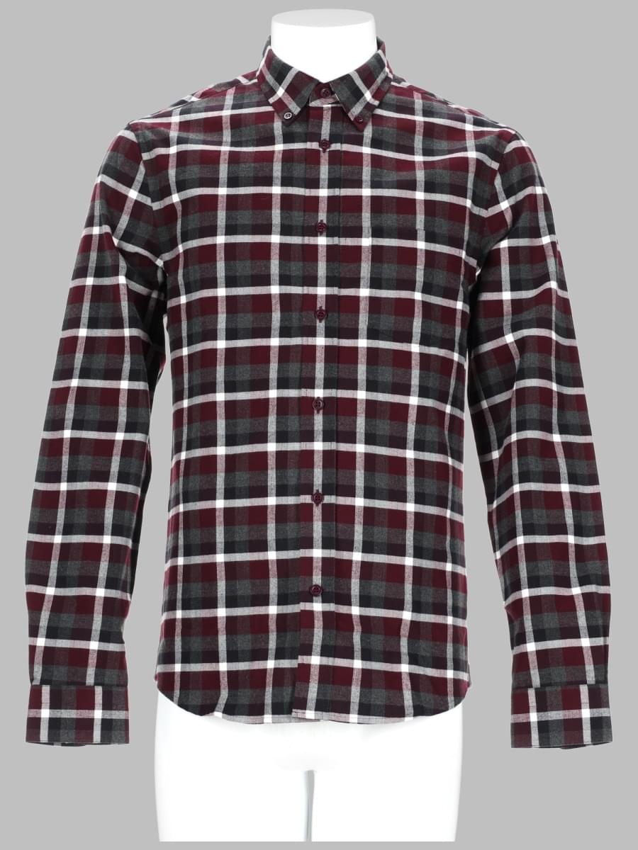 Acne Studios Men Camicia In Cotone A Quadri