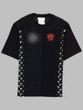 Marine Serre Men T-Shirt "Upcycled" Con Stampa
