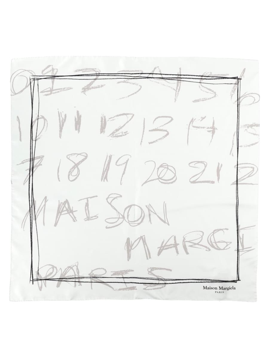 Maison Margiela Women Foulard In Seta "Numerical"