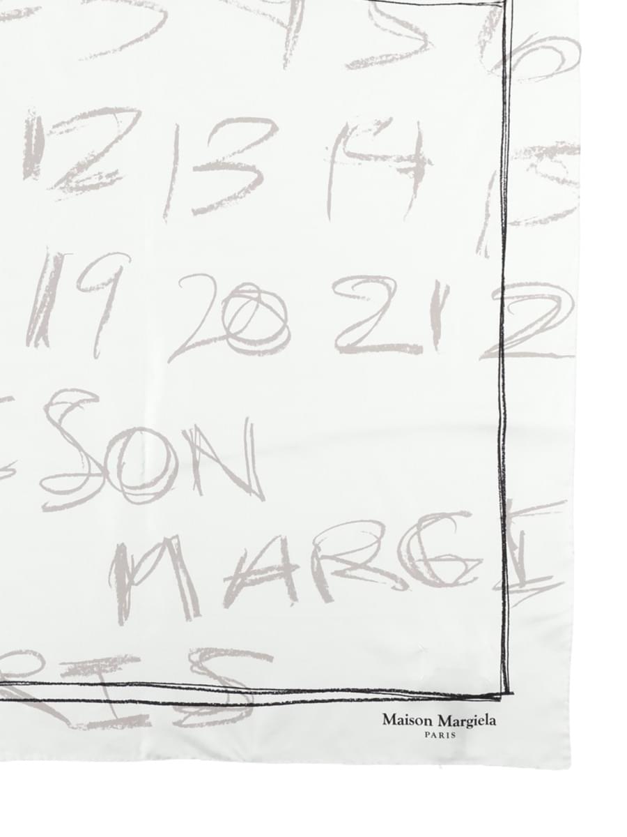 Maison Margiela Women Foulard In Seta "Numerical"