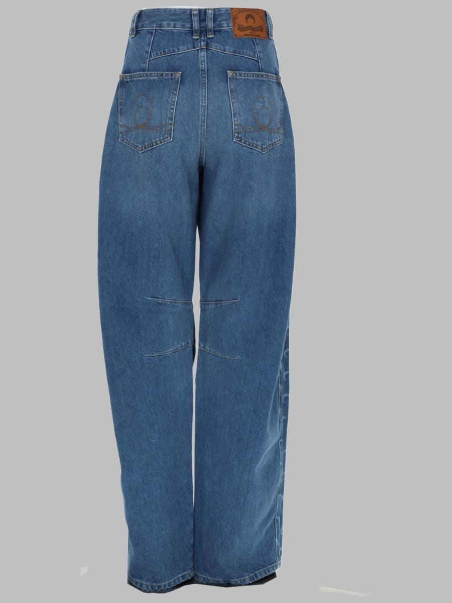 Marine Serre Women Jeans In Denim Di Cotone Organico