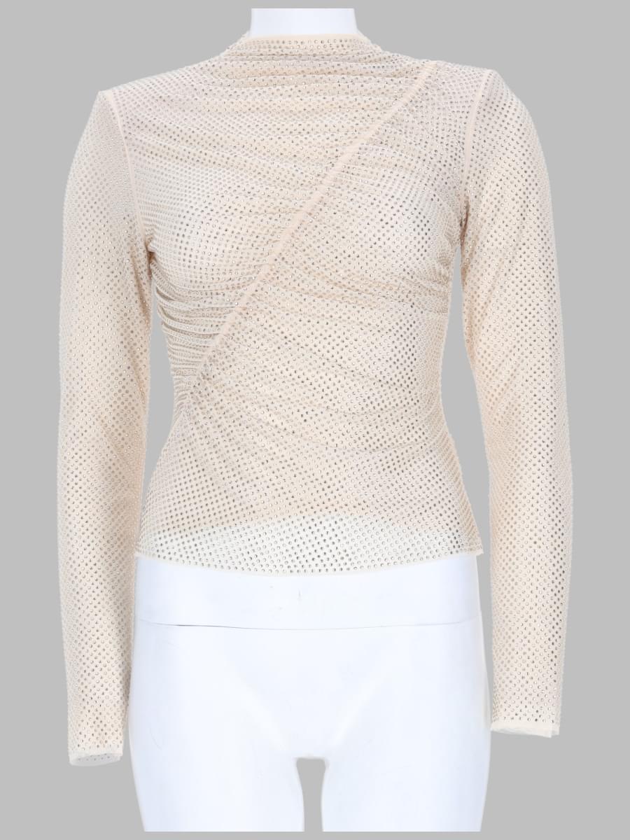 Self-Portrait Women Top Con Cristalli
