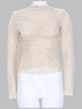 Self-Portrait Women Top Con Cristalli