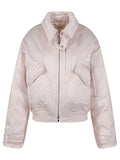 Victoria Beckham Women Cotton Satin Padded Bomber Jacket