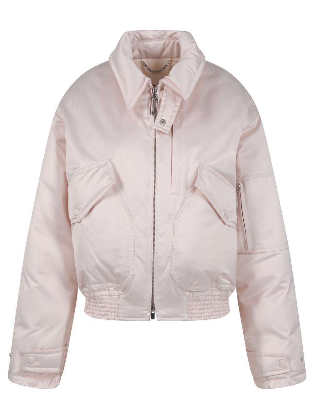 Victoria Beckham Women Cotton Satin Padded Bomber Jacket