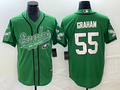 Men's Philadelphia Eagles Brandon Graham #55 Kelly Green Game jersey Joint Edition
