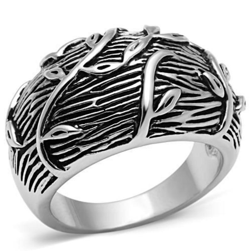 Rhodium Brass Ring with No Stone