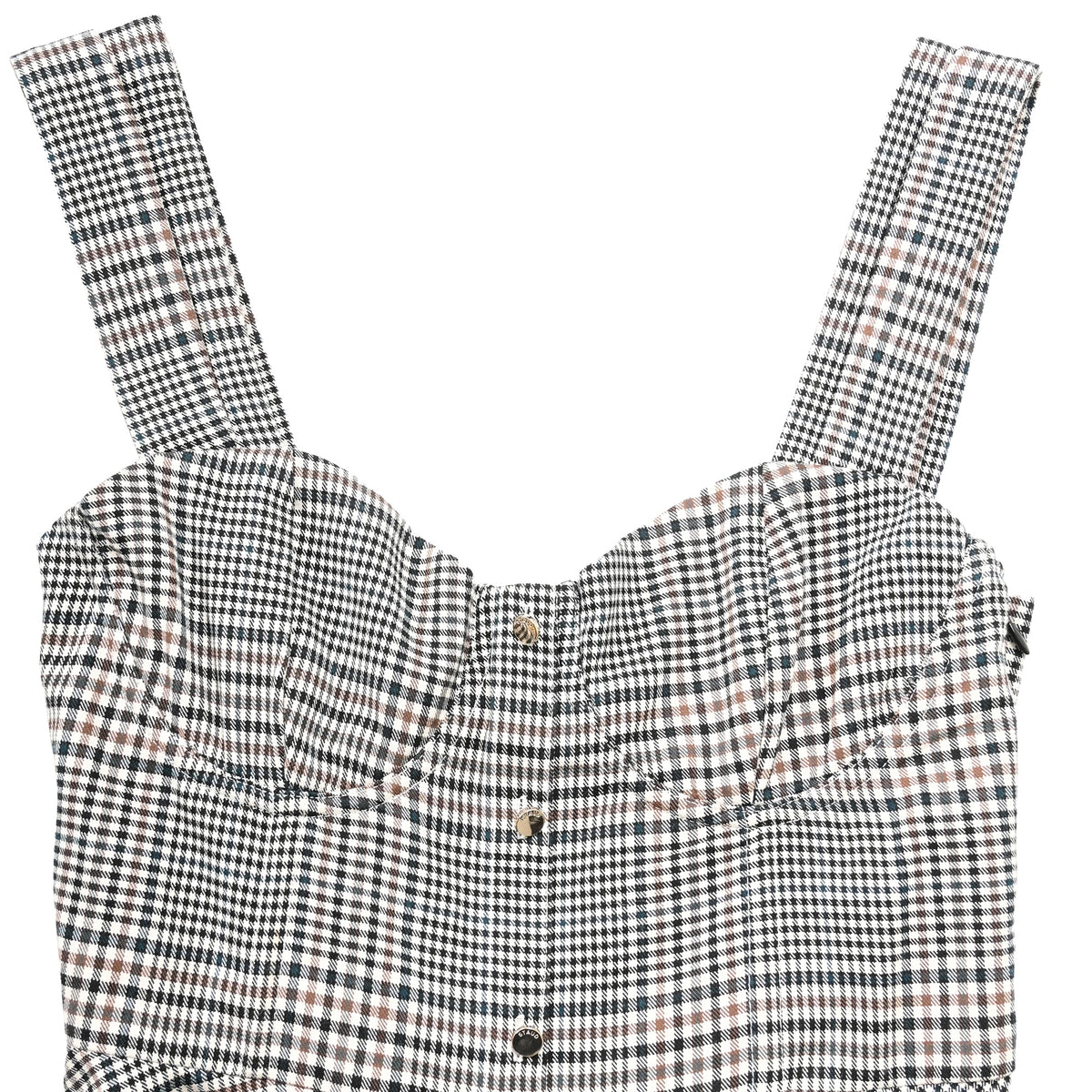 Staud Inda Midi Dress in Grey Polyester