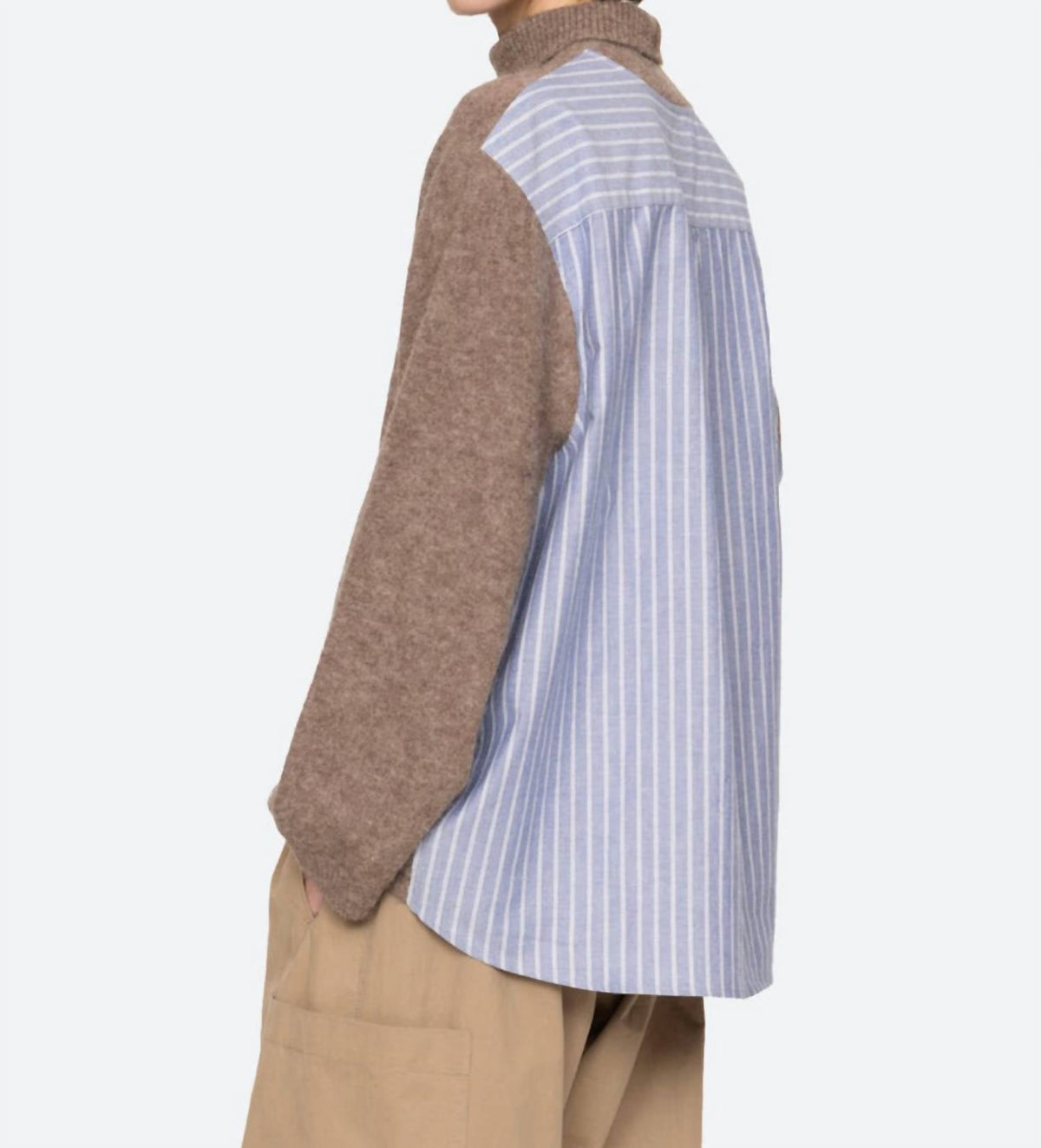 Mallory Turtleneck Sweater In Camel Multi