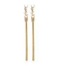 Saint Laurent Women Cassandre Tassel Metal Earrings