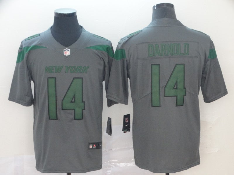 Men's New York Jets Sam Darnold #14 Gray Game jersey