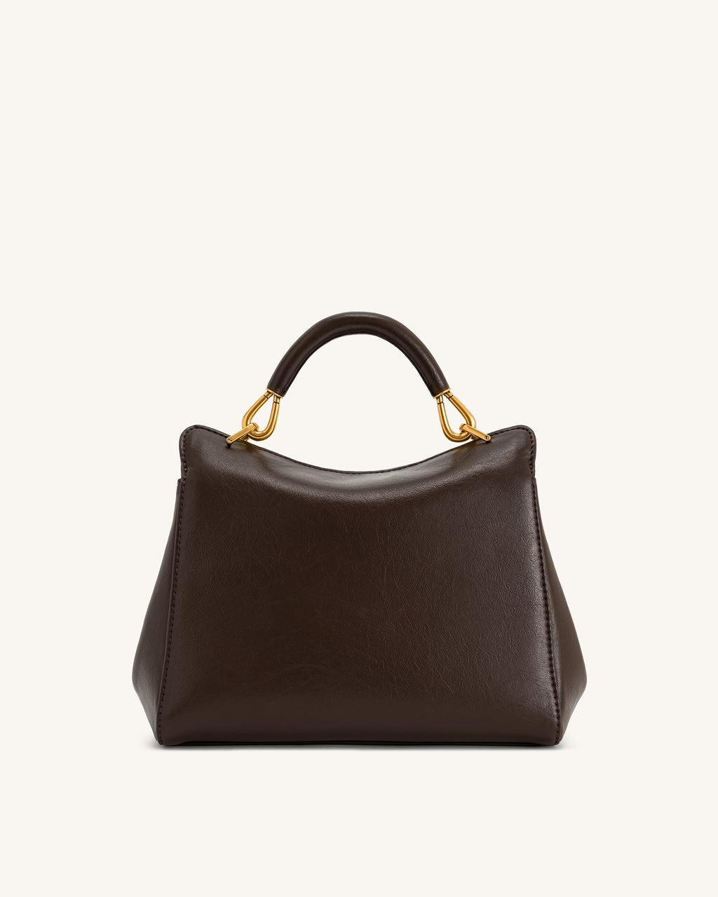 Lucia Classic Top Handbag - Dark Brown