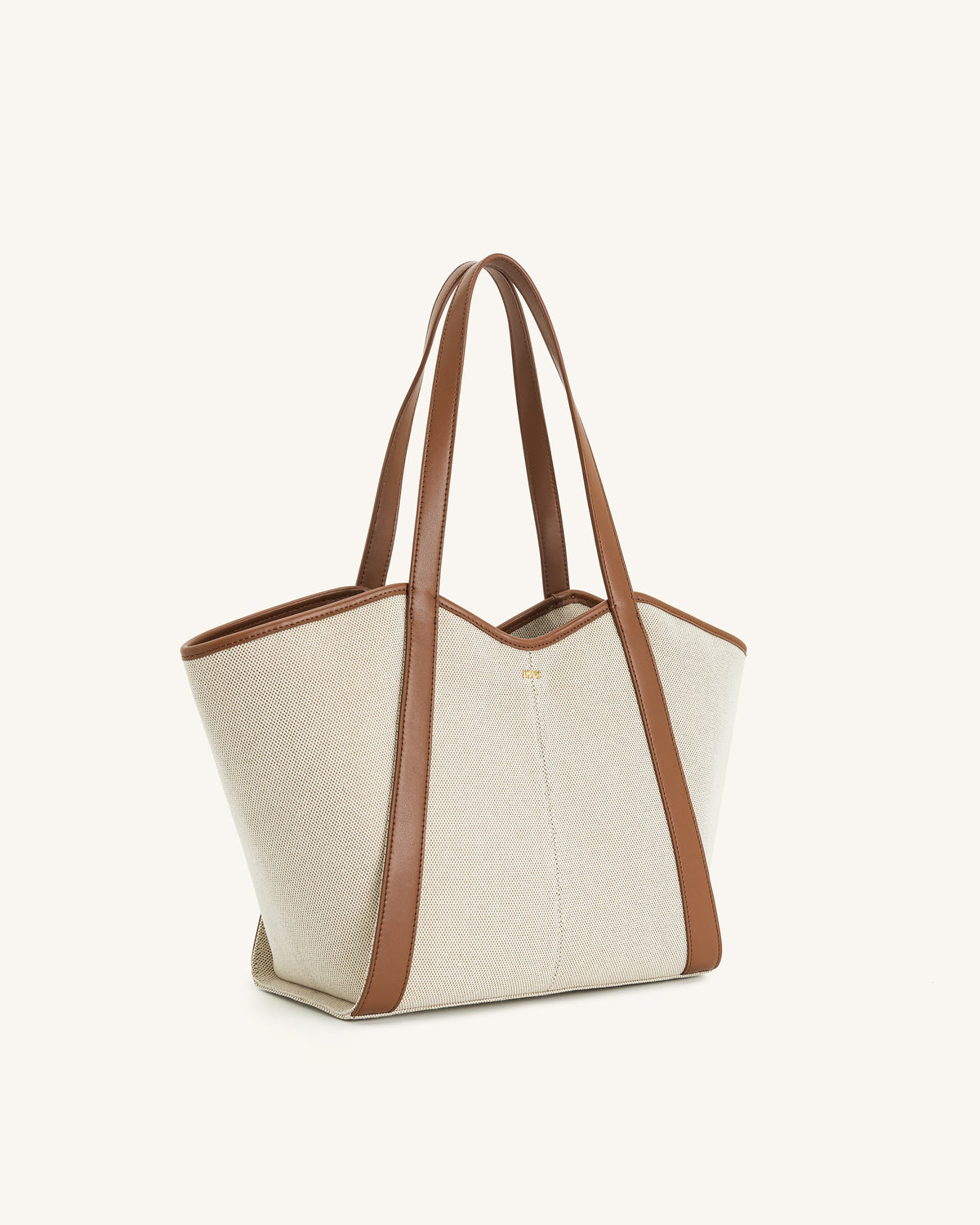 Kiana Large Capacity Tote Bag - Brown Canvas