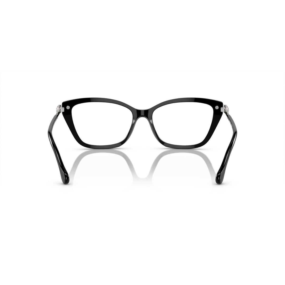 0Sk2011 Black Acetate Cat-Eye Eyeglasses with Crystal Accents