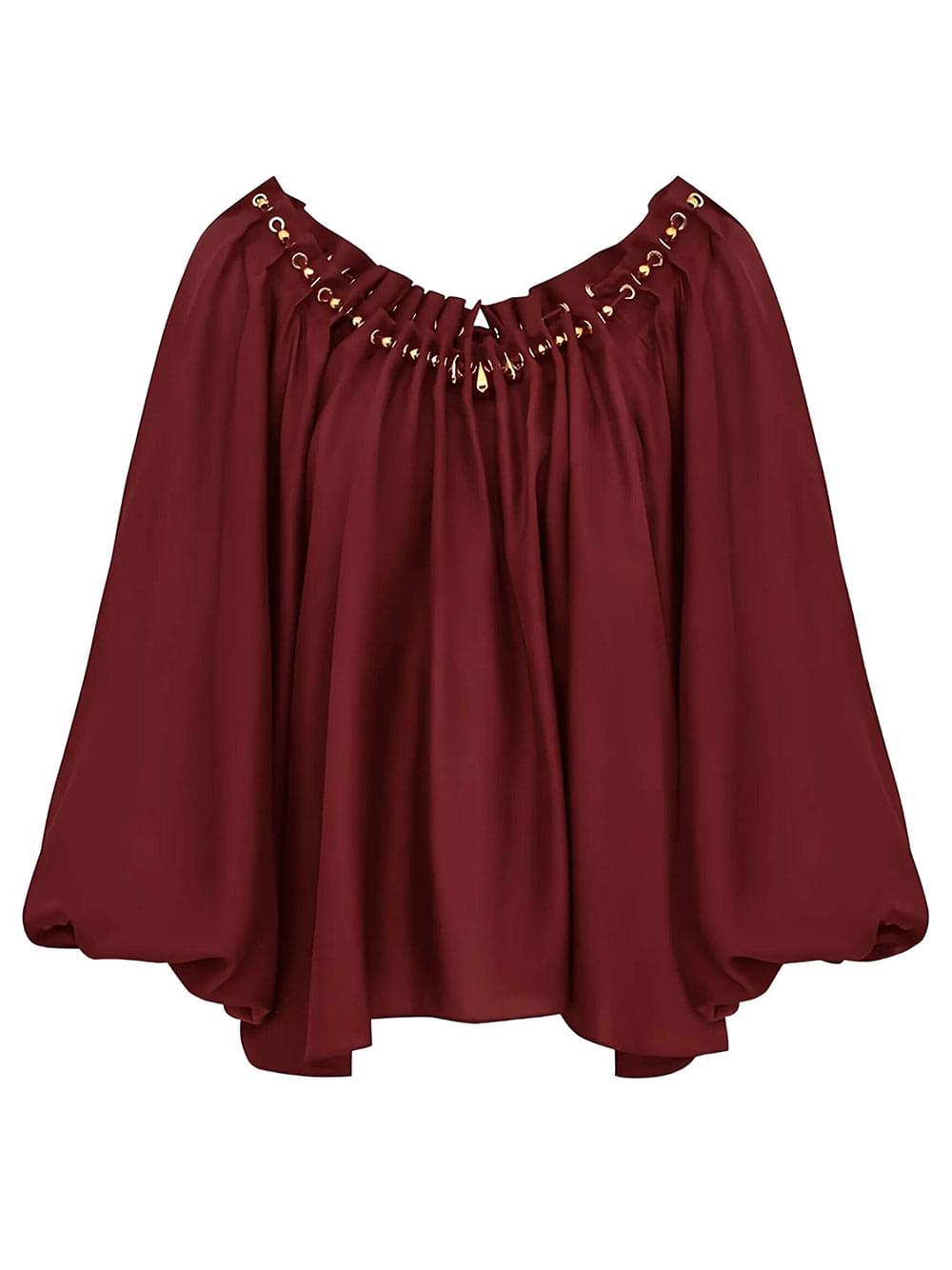 Zimmermann Women Aster Gathered Bead Blouse
