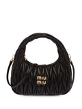 Miu Miu Women Wander Matelassé Nappa Leather Small Hobo Bag