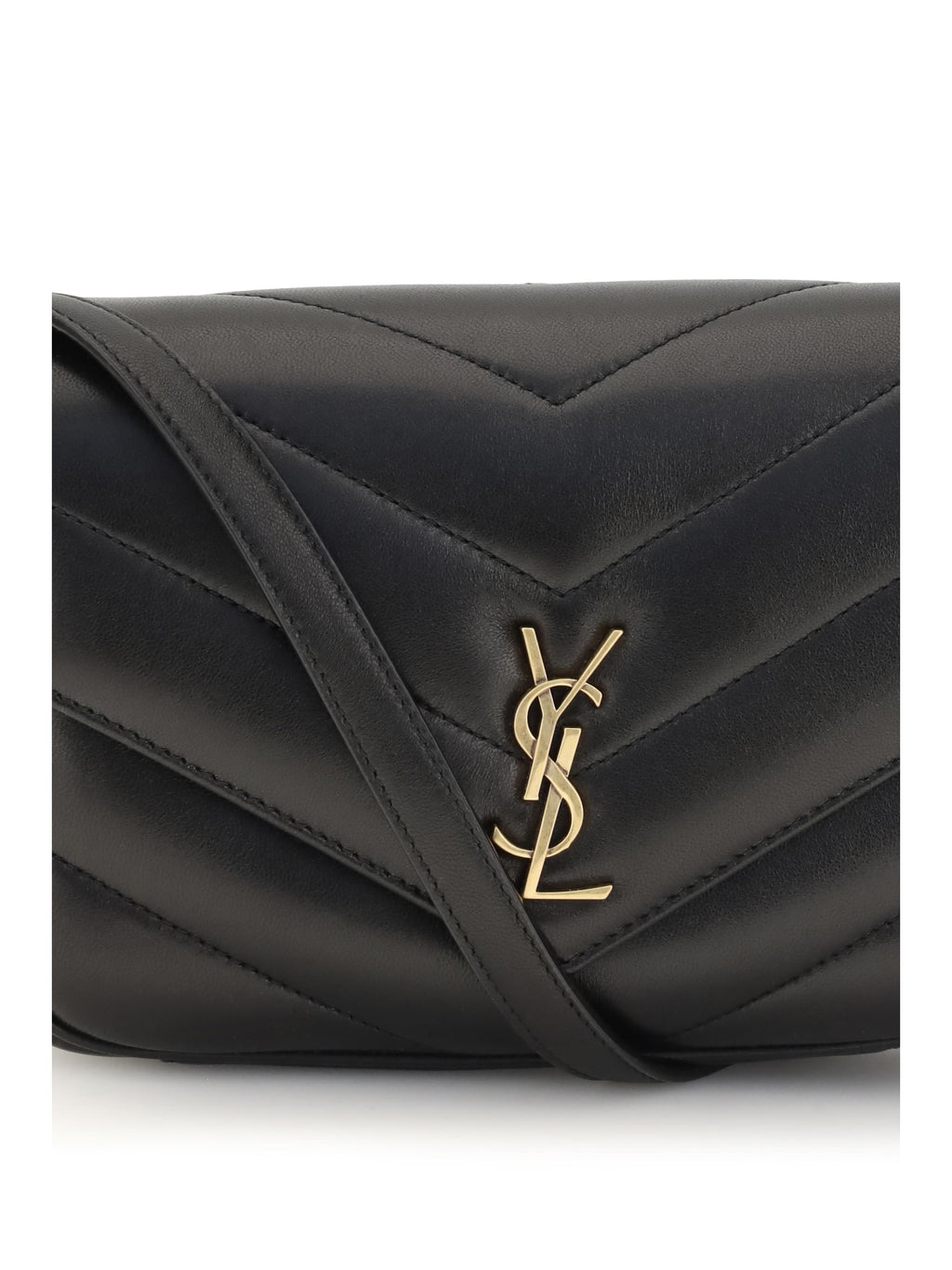 Saint Laurent Women Loulou Cassandre Toy Lambskin Shoulder Bag