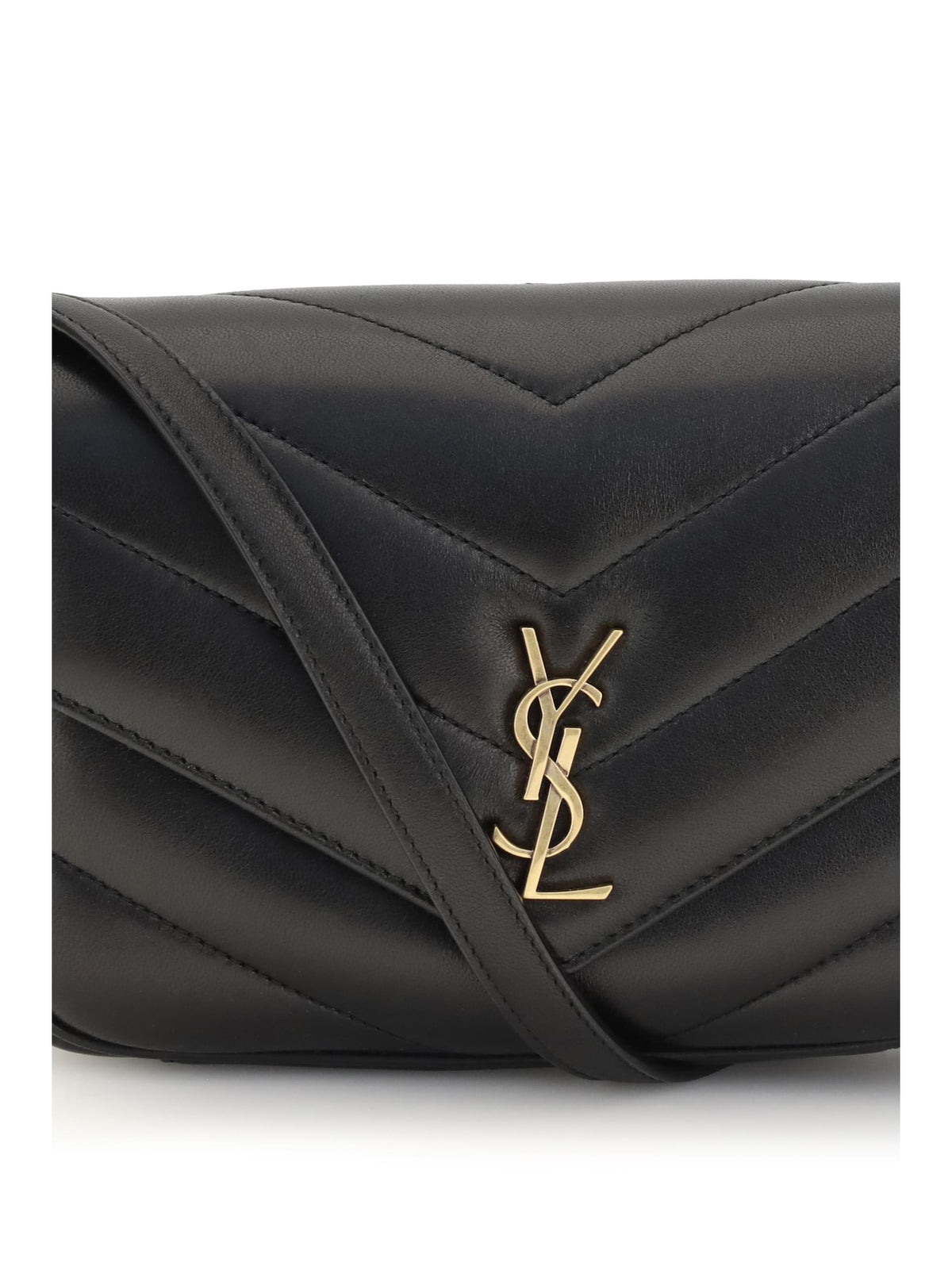 Saint Laurent Women Loulou Cassandre Toy Lambskin Shoulder Bag