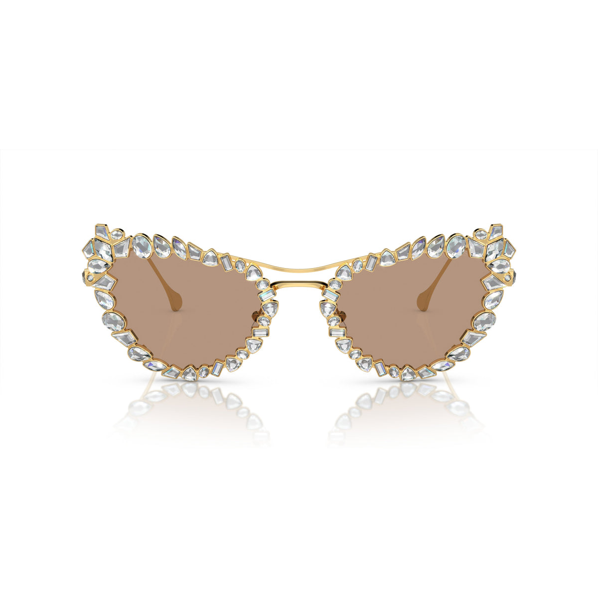 Cat-Eye Sunglasses With Crystal Embellishments