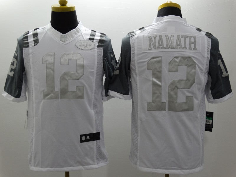 Men's New York Jets Joe Namath #12 White Game Player jersey