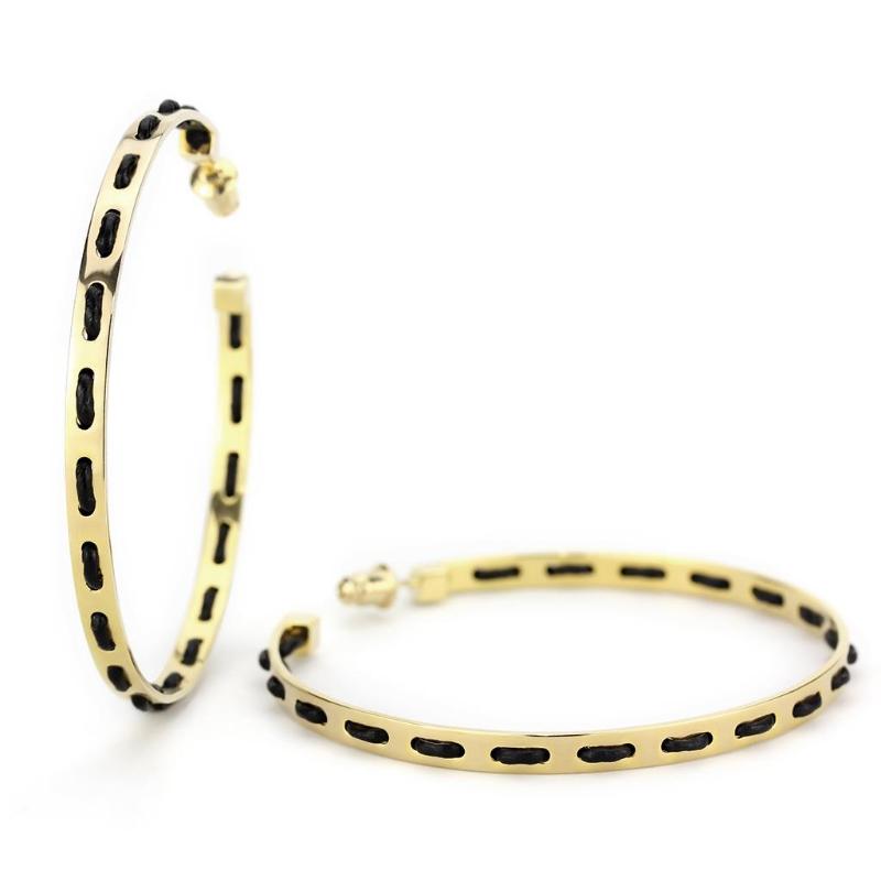 Gold Brass Earrings with No Stone