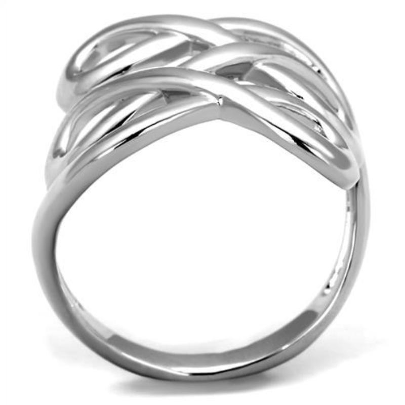 Rhodium Brass Ring with No Stone