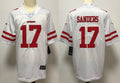 Men's San Francisco 49ers Emmanuel Sanders #17 White Game jersey